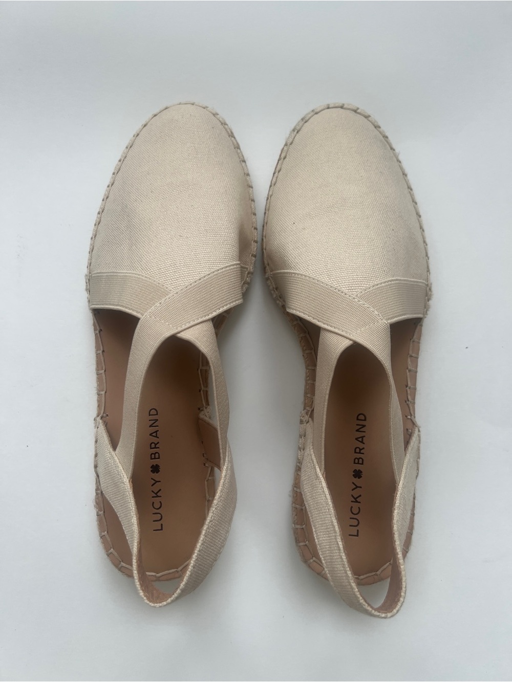 Lucky Brand Rifka slingback Women’s sandals In Cream Size 9M Pre Owned